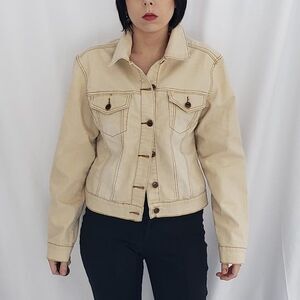 Y2K Khaki Wash Denim‎ Jacket